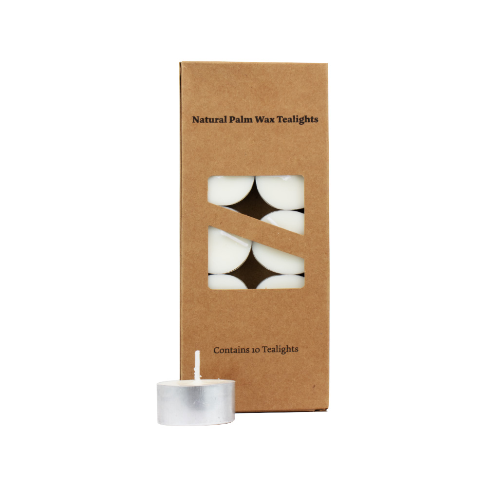 CANDTEALPALMCTN600---Tealight Candles Palm Carton of 50 Packs (Unscented)