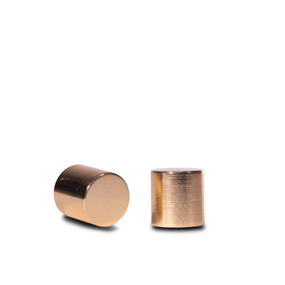 C15PBBSGLD - 15mm Brushed Shiny Gold Cap to Suit Perfume Bottle