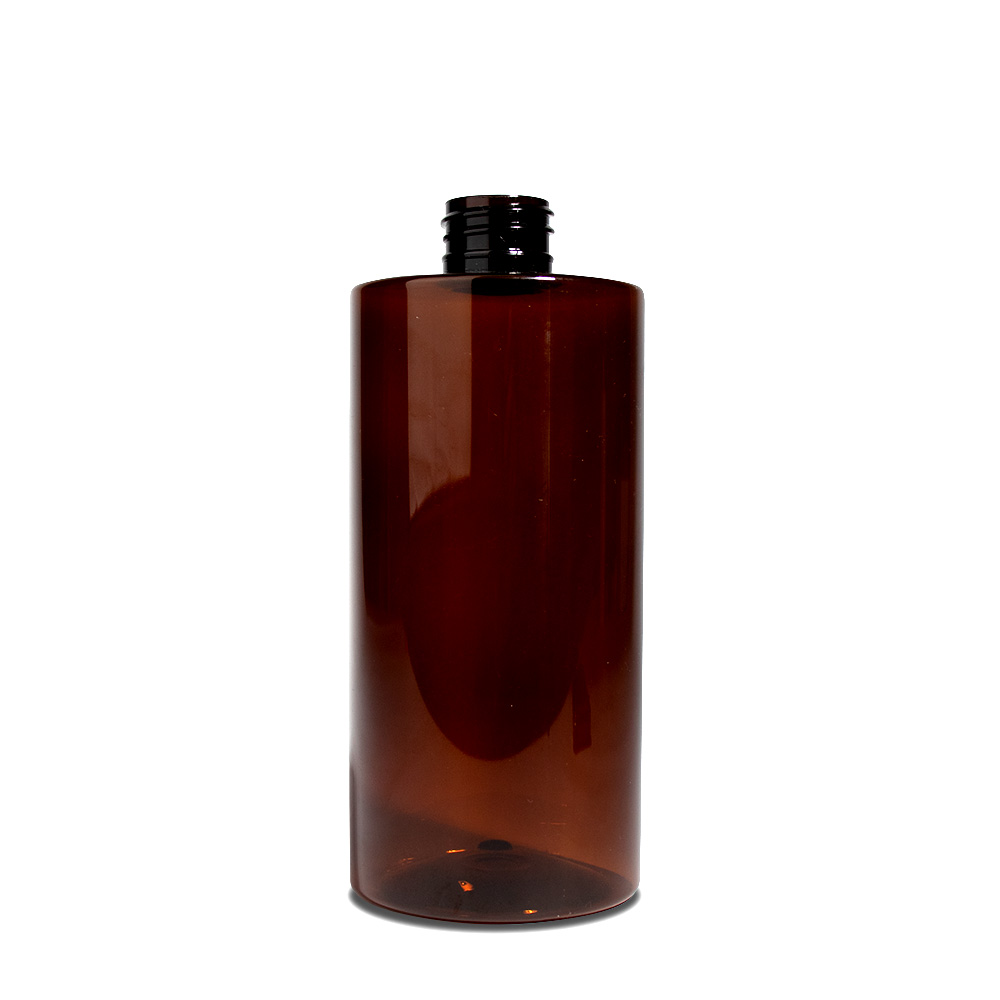 BOPSS500AMB Amber 500ml PET Square Shoulder Bottle Neck 410
